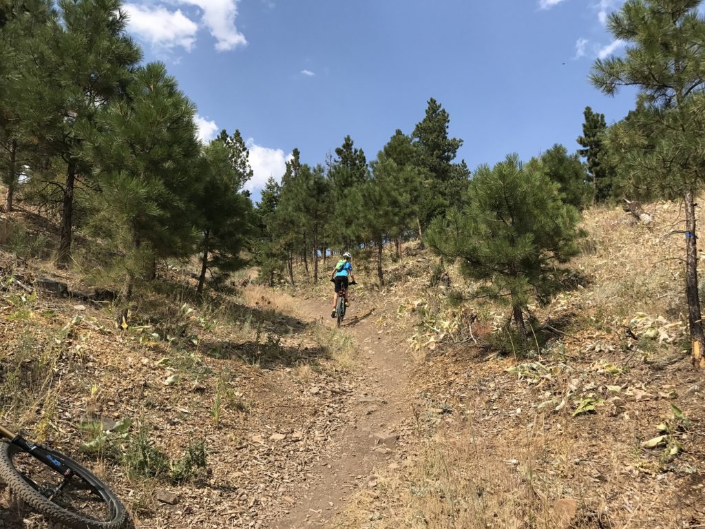 Riding up the McKelvey Trail in Helena, Montana