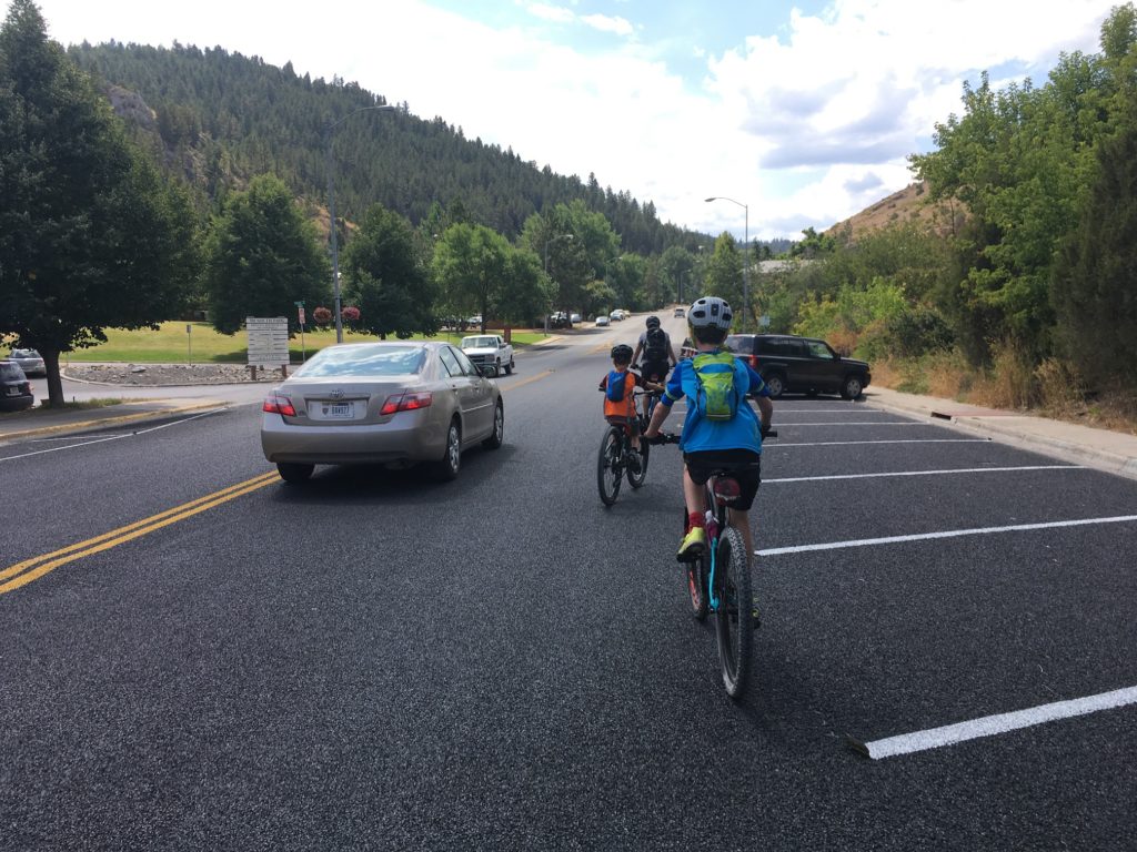 Riding on teach with the kids in Helena Montana