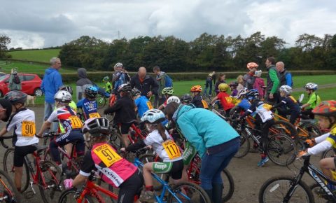 Start of the Cyclocross race