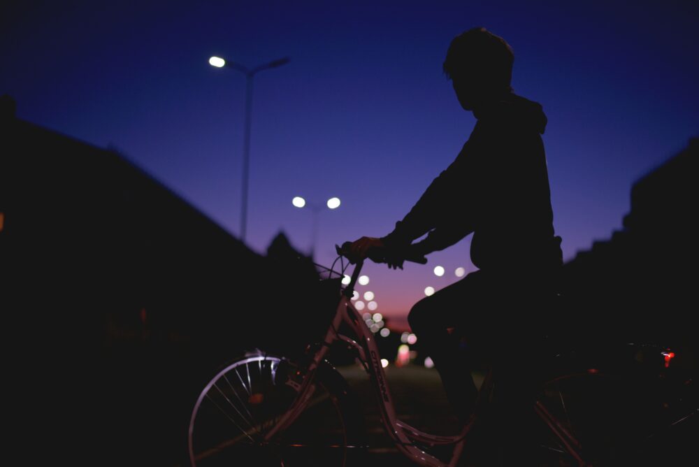 Kids on bikes in the dark - how to make them visible to drivers