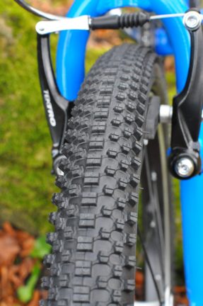 Tyres on the Squish 18 are small block so should be ideal for all surfaces