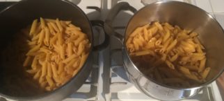 Lots of pasta for the LELOGers who stayed in Kendal on their 4 day Lands End to John O'Groats attempt over Hogmanay New Year 2017 / 2018