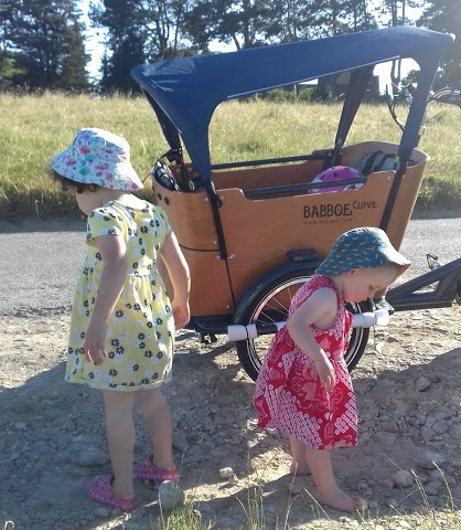 The Babboe Curve Cargo Bike for carrying children