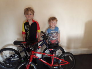 Nathan and Jacob and their Wiggins Bikes