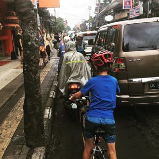 Cycling with kids in Bali - capital city Denpasar