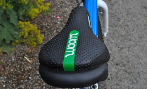 Saddle on the Woom 3 16" wheel kids bike