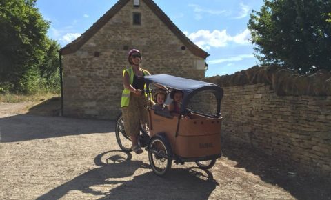 The Babboe Mountain Curve Cargo Bike in action