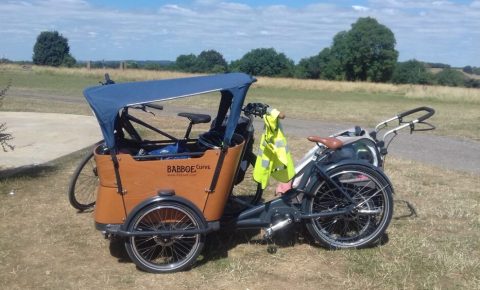 Packing a Babboe cargo bike on a family bikepacking camping trip