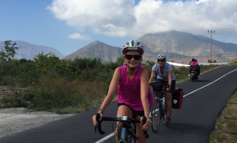 Family bikepacking on Lombok Indonesia - family cycling holiday with kids in Asia