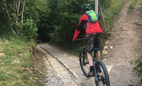 Steep descent out of Keld on the Swale Trail Yorkshire Dales