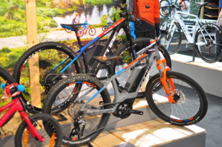 Cube kids e-bike on display at the 2018 Cycle Show