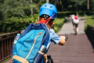 Child on bike