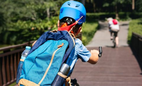 Child on bike