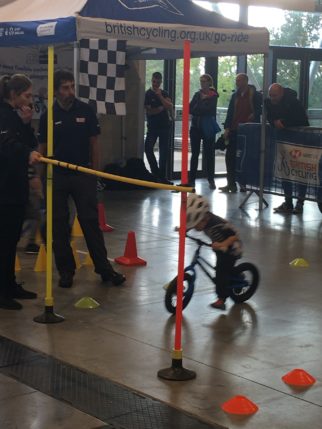 Balance Bike Skills at the Cycle Expo Yorkshire 2018 - one of the many kids activities
