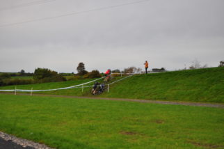 Steep slope at the U14's cyclocross