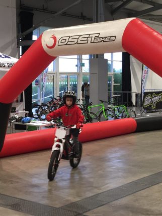 Electric kids bikes at the Yorkshire Cycle Expo 2018