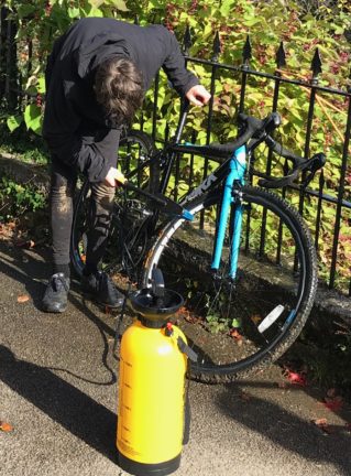 Cleaning the Worx JA700 after a cyclocross race