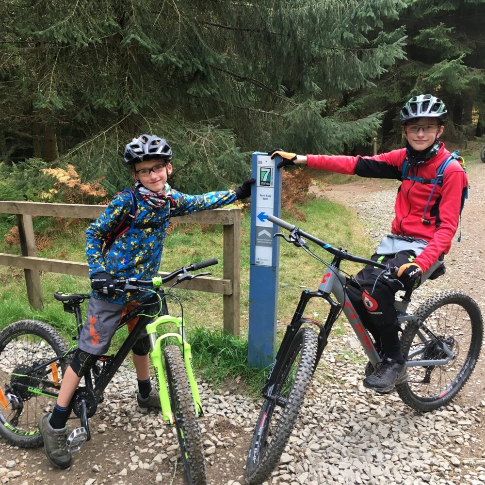 Cycle Sprogs N and T on mountain bikes