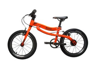 Black Mountain Skog balance bike that grows into a pedal bike