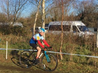 Riding in the U14's cyclocross race at Ulverston NWCCA 2018