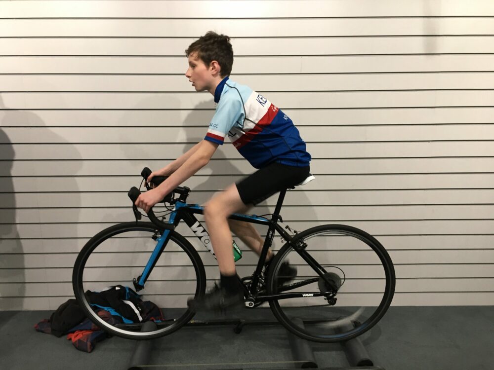 Learning how to use bike rollers Cycle Sprog