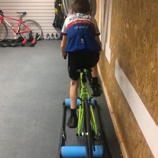 Learning to cycle on rollers for kids