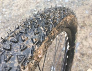 Removing the rubber hairs on a mountain bike