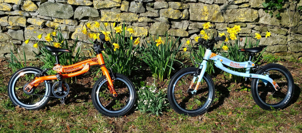 Black Mountain Bike Pinto and Skog balance bikes that grow with your child into a pedal bike