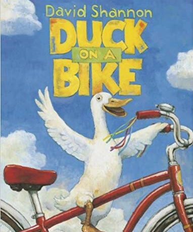 Duck on a bike kids book about cycling