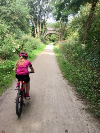 Girls on bicycles - Rich M 7 year old daughter on a 20 mile ride