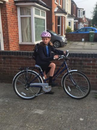 Girls on bicycles - cycling to high school