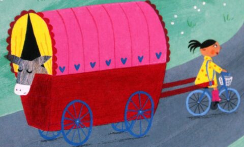 No More Eee-Orrh by Lydia Monks - a children's book showing bikes being used to transport goods