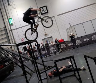 Bike stunts at the London Bike Show
