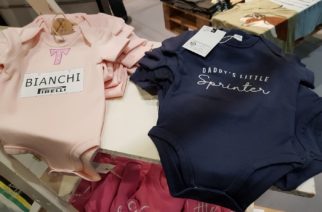 Cycling babygros - bianchi bodysuit for a baby