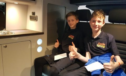 Inside a Camper Van at the London Bike Show