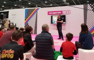 Karen Gee from Cycle Sprog speaking at the London Bike Show 2019