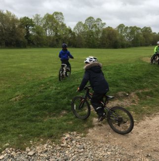 Big and little doing the off road riding