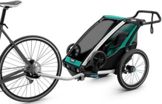 Thule Chariot Lite Single Seat child bike trailer which converts into a pushchair stroller and is suitable from birth