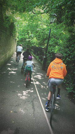 David Beckham family bike ride