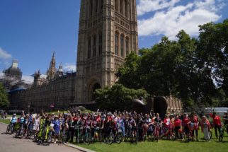 100 Women in Cycling 2019 - outside the Houses of Parliament