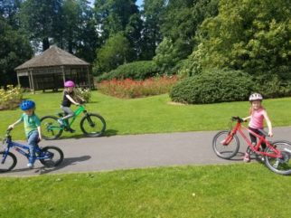Family cycling in Ireland
