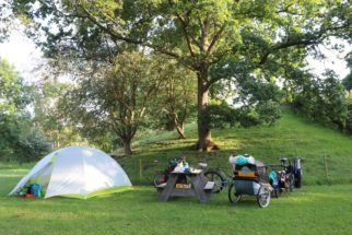 Camping on a Family cycling tour of Holland 