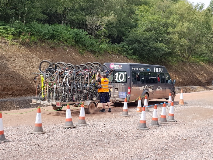 Bike Park Wales uplift minibus service