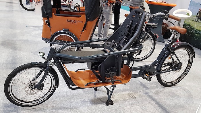 family cargo bikes at the 2019 Cycle Show - Babboe Slim