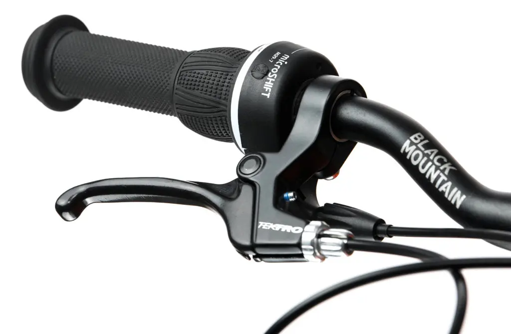 Black Mountain Bikes SRAM Gripshift gear changer on the KAPEL and HUTTO bikes