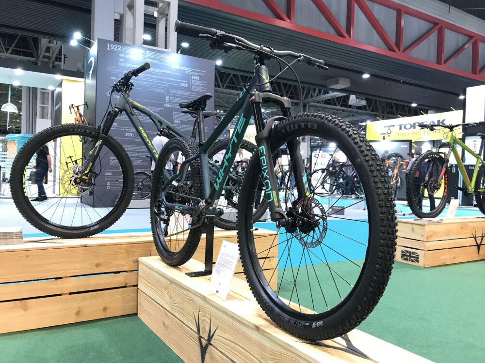 Whyte teenage mountain bikes on display at the 2019 Cycle Show