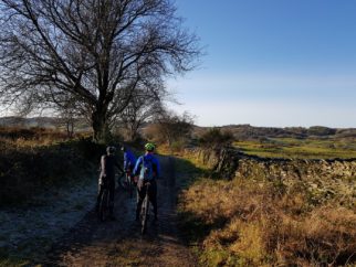 Winter Mountain Bike Ride with kids in Cumbria