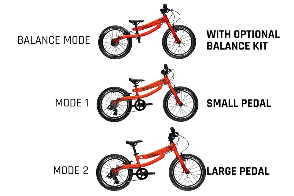 KAPĒL Black Mountain bikes bike that grows with your child