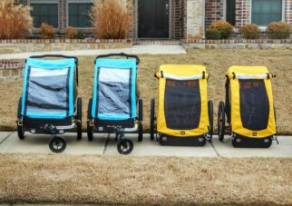 Child bike trailer hotsell rental near me