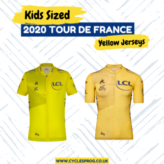 Kids sized 2020 Tour de France yellow jerseys - child's TDF winners jersey now available 